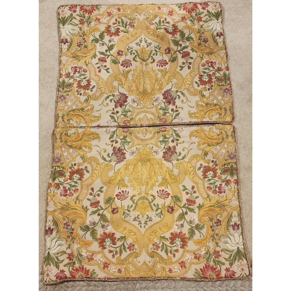 Floral Embroidered Pillow Case, Boho, Cottage Core